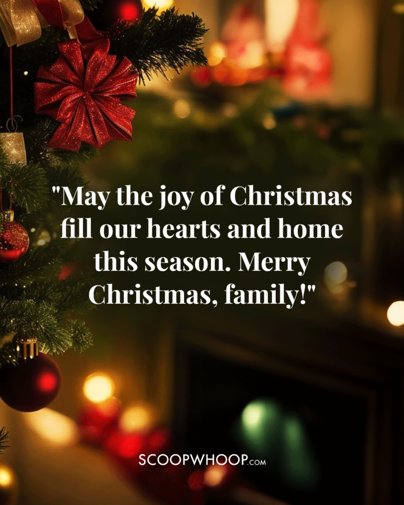 Merry Christmas Message to Family