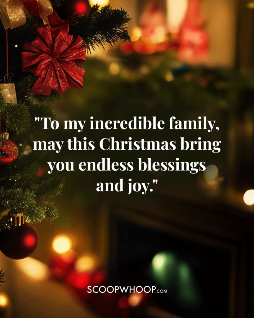 Merry Christmas Message to Family