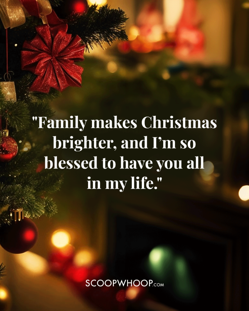 Merry Christmas Message to Family