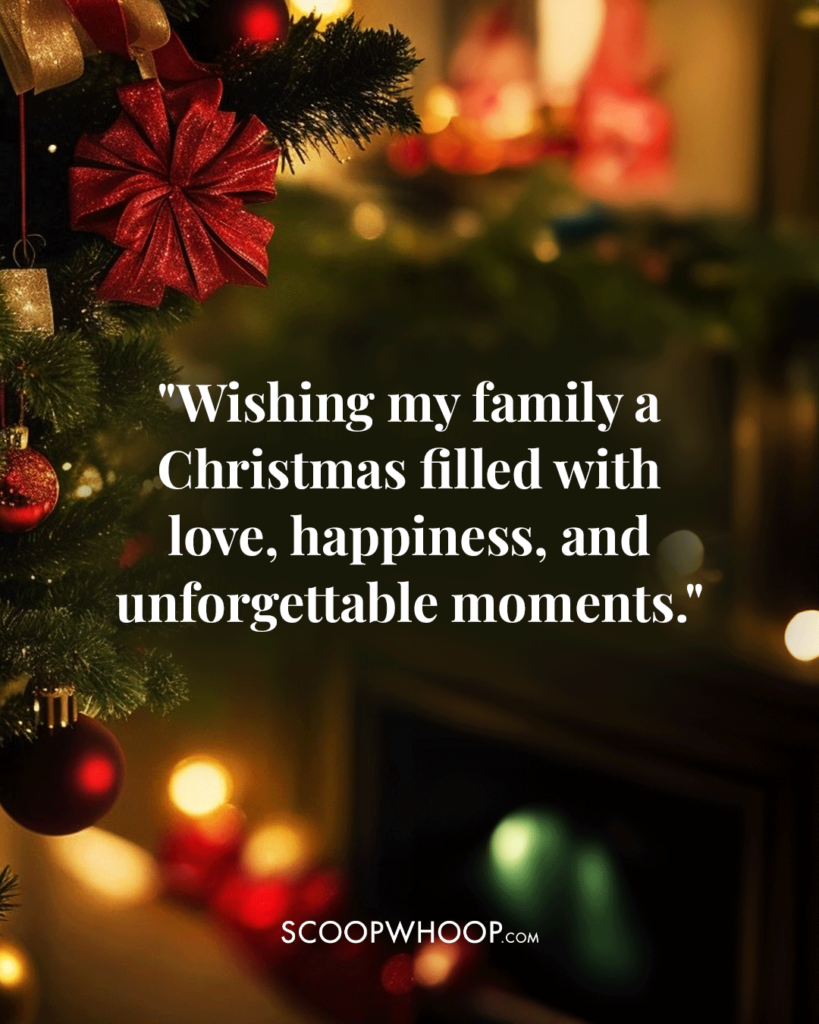 Merry Christmas Message to Family