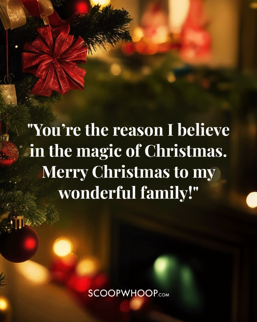 Merry Christmas Message to Family