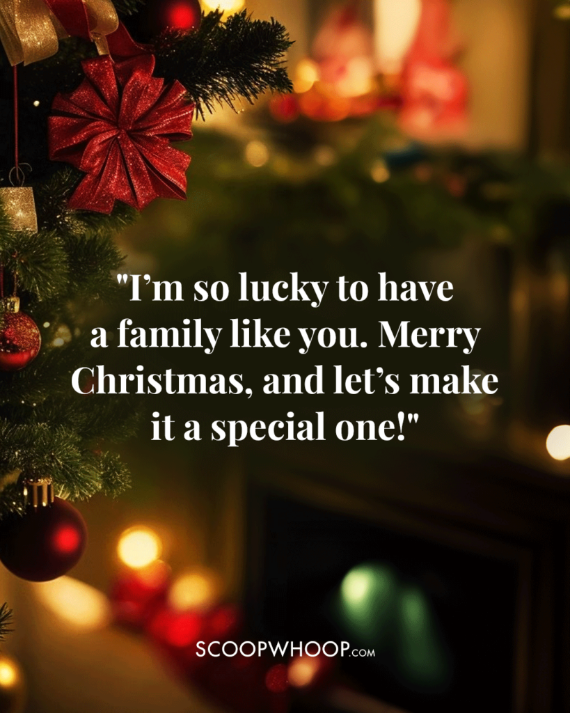 Merry Christmas Message to Family