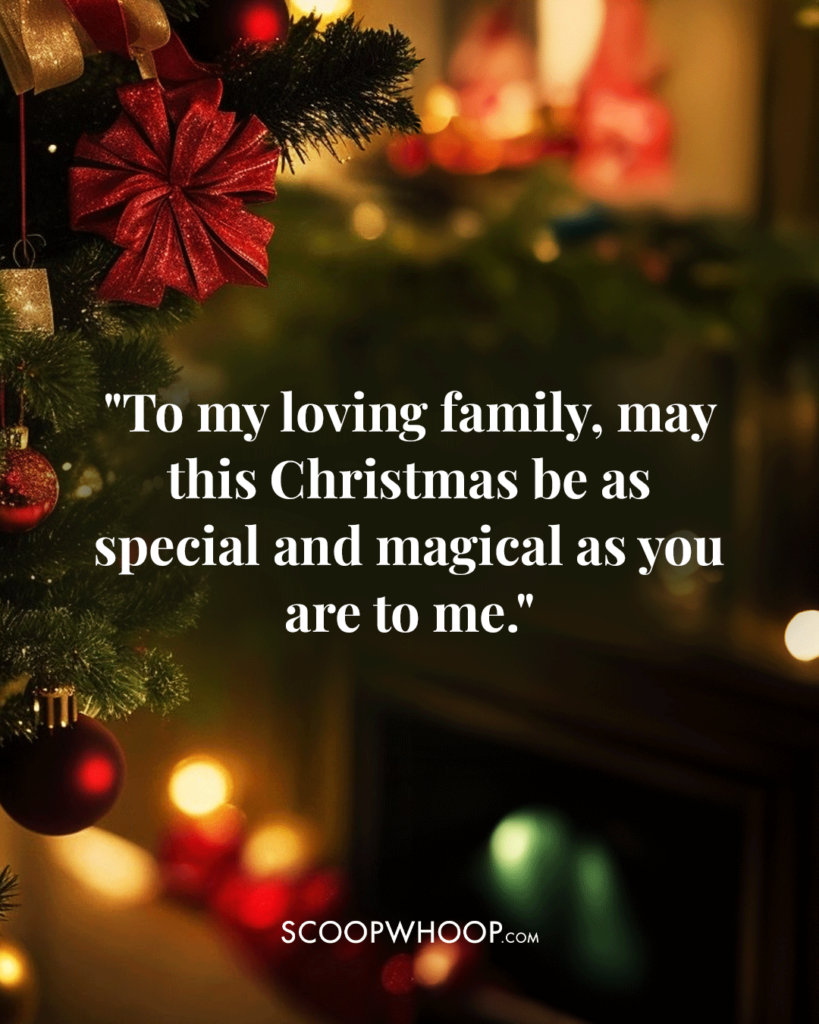 Merry Christmas Message to Family