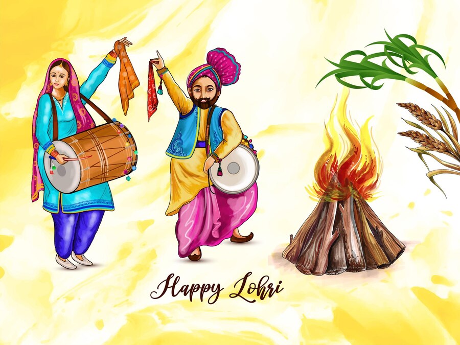 Happy Lohri Wishes Punjabi