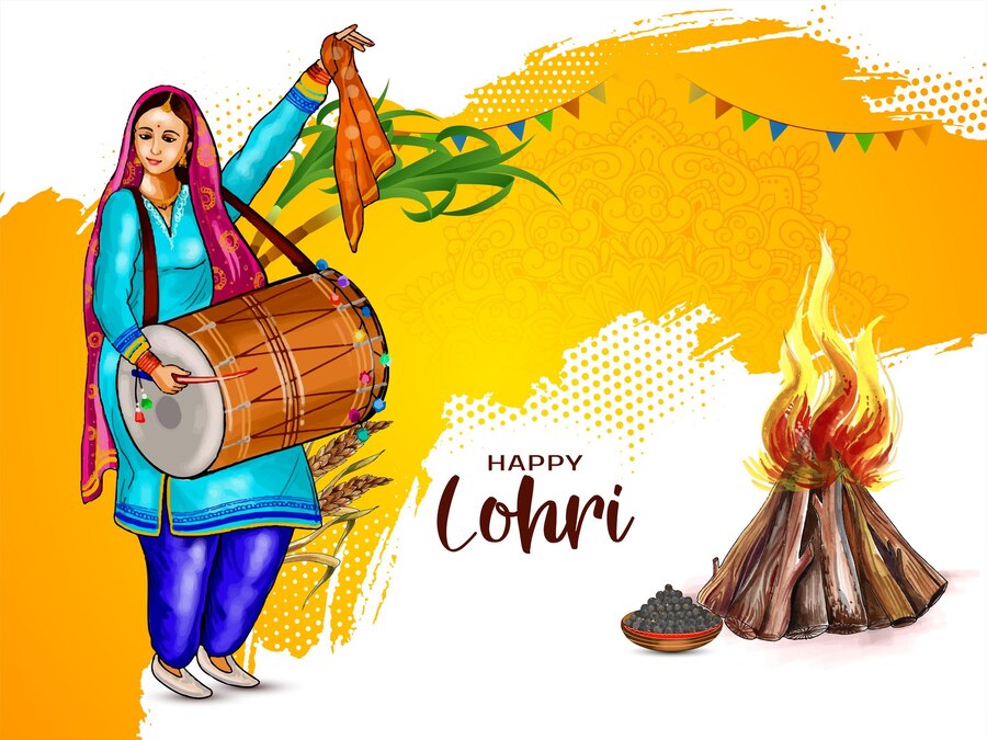 Happy Lohri Wishes for Sister