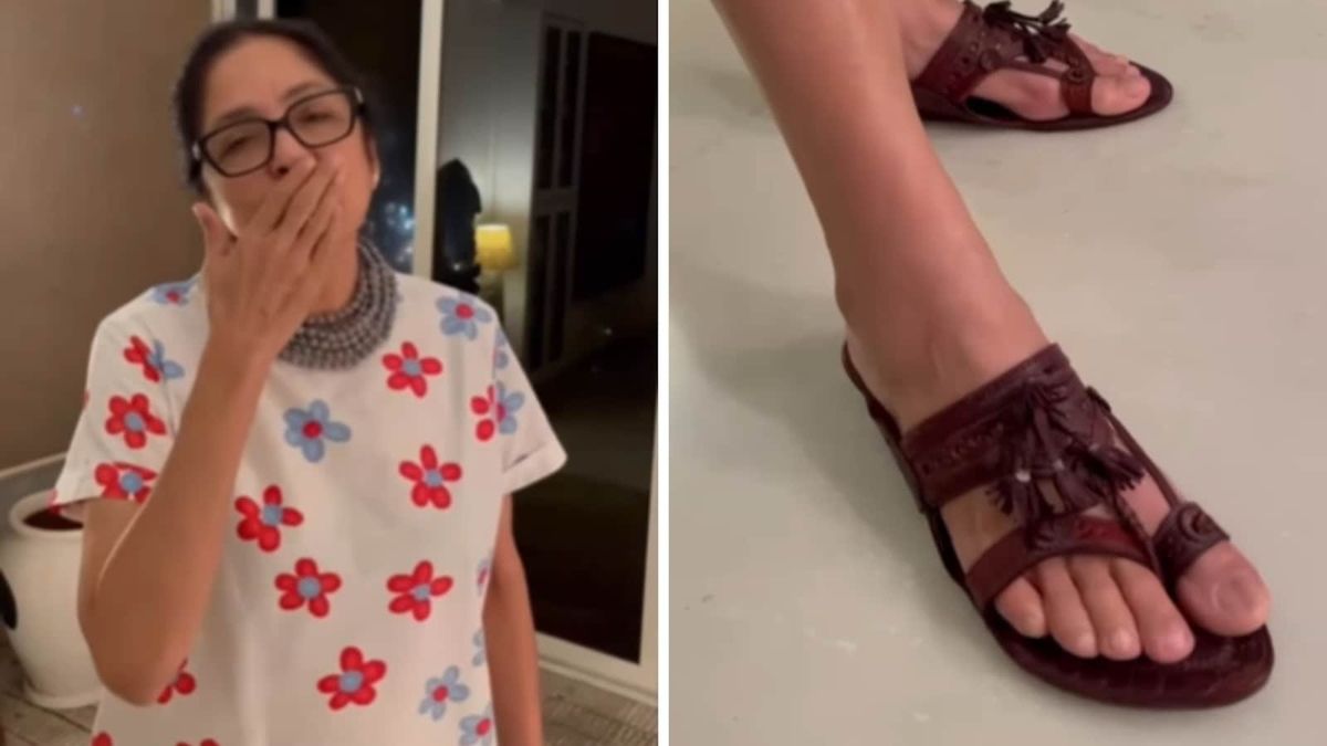Neena Gupta takes a dig at Prada with her handmade Kolhapuri chappals