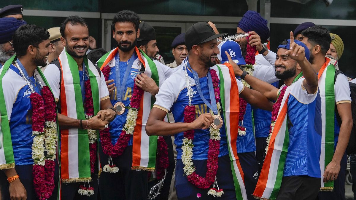 Olympic winners celebrating