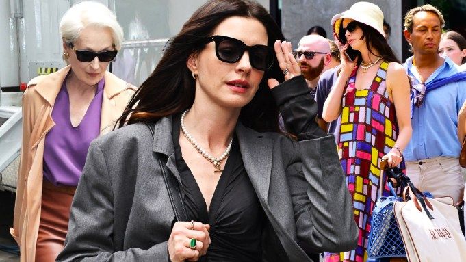 First Look: Anne Hathaway & Meryl Streep on 'Devil Wears Prada 2' Set