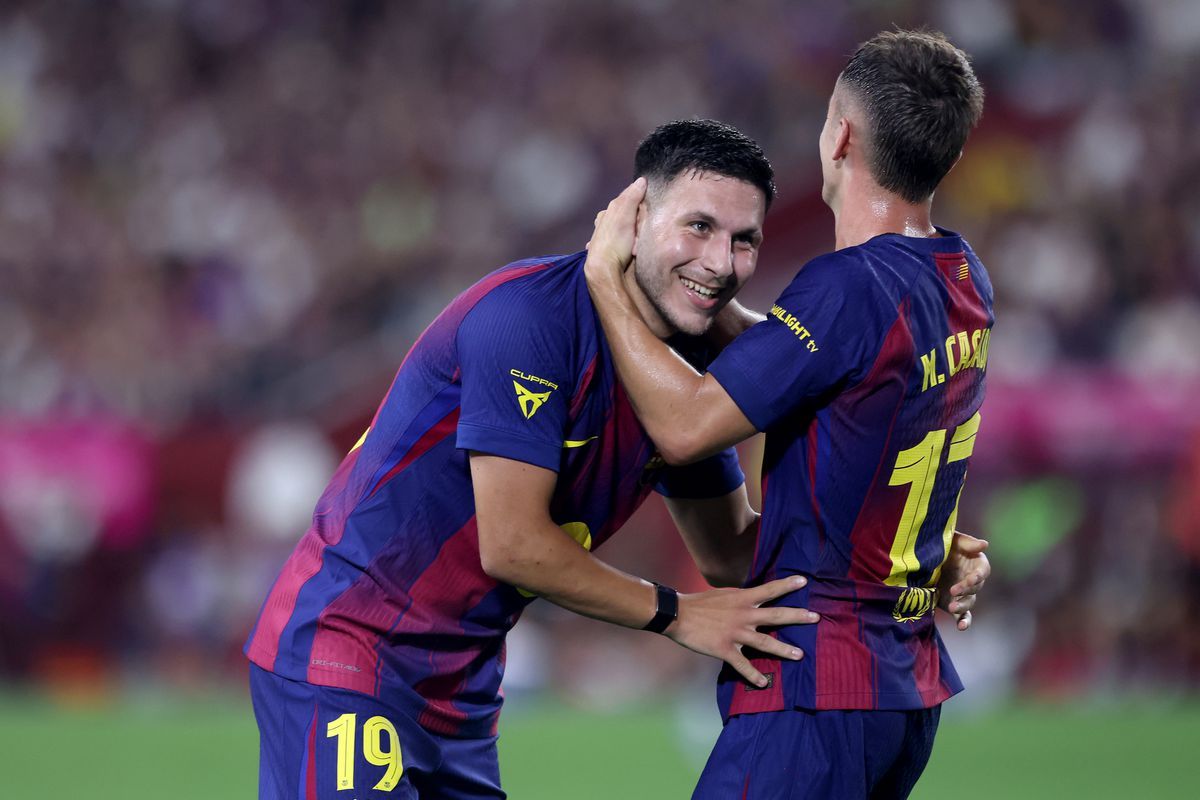 Vissel Kobe vs Barcelona, Roony Bardghji celebrating debut goal