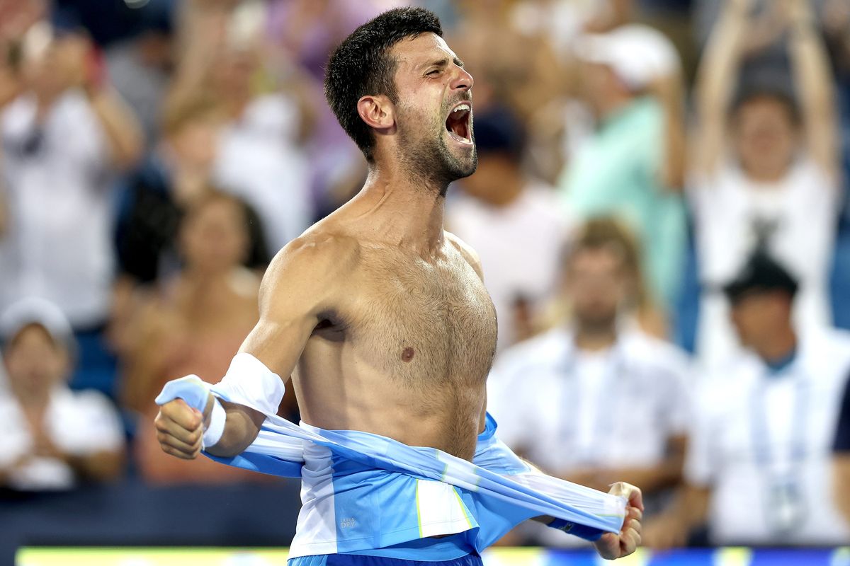Djokovic Cincinnati Celebration