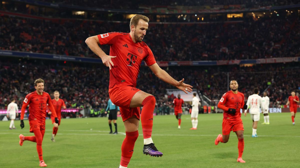 Harry Kane celebration Bayern