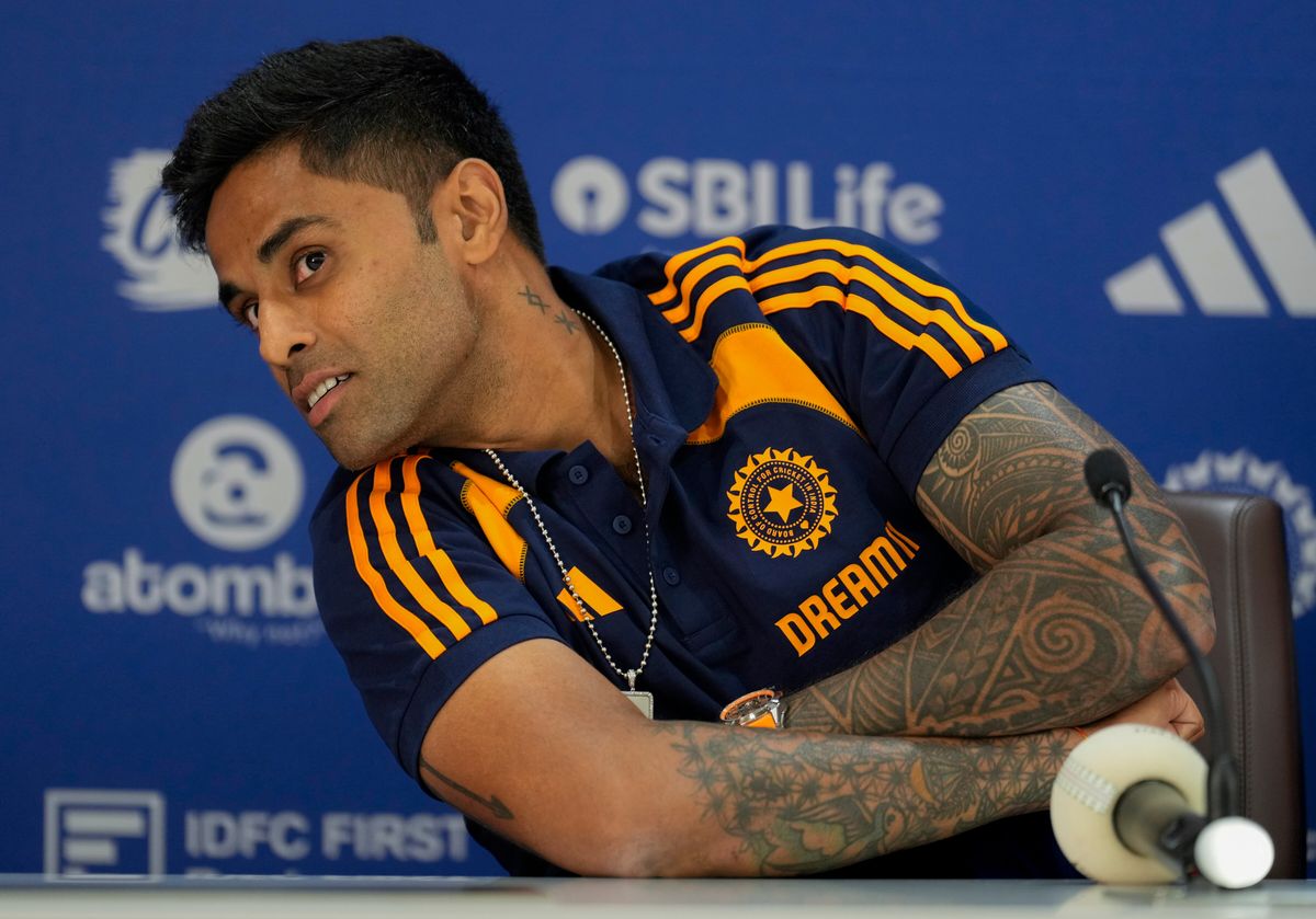 SKY at press conference, the 13-0, 10-1 moment.