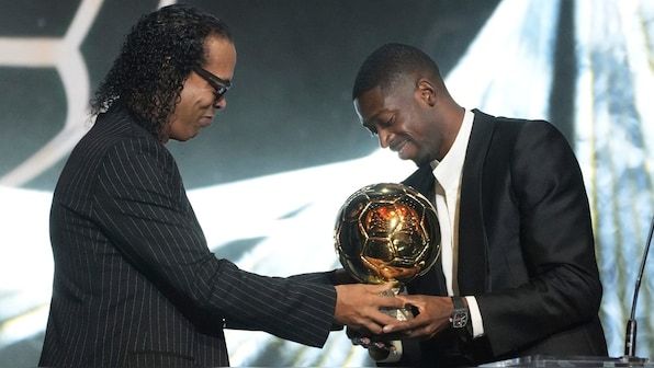 Dembele receives the Ballon d'Or