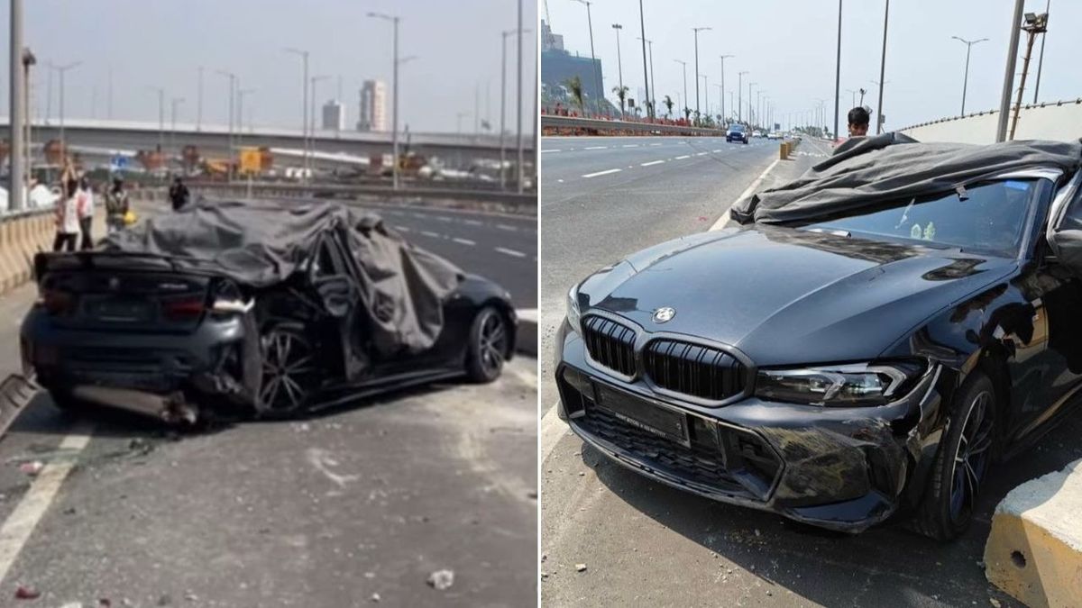 Video shows speeding BMW crashing in Mumbai's Coastal Road, driver booked -  Mumbai News | India Today