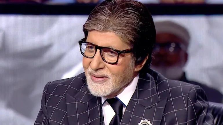 Amitabh Bachchan on the set of KBC