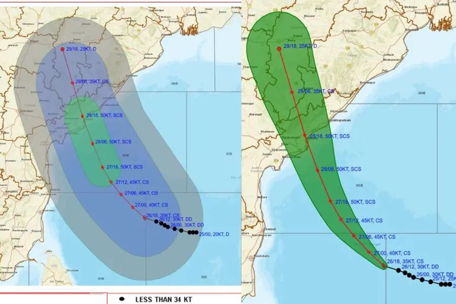 Cyclone Montha forms over Bay of Bengal; IMD issues red, orange alerts across Andhra and Odisha